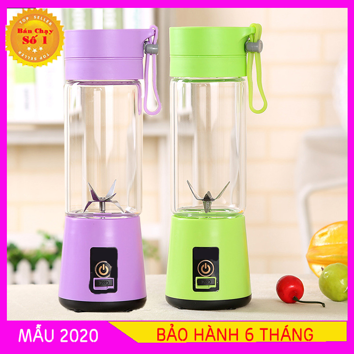 [HÀNG TỐT - GIẢM THÊM 8%] Máy xay sinh tố mini cầm tay sạc pin 6 lưỡi tiện lợi máy xay cầm tay 6 lưỡi mang đi tiện lợi đi du lịch (màu ngẫu nhiên)