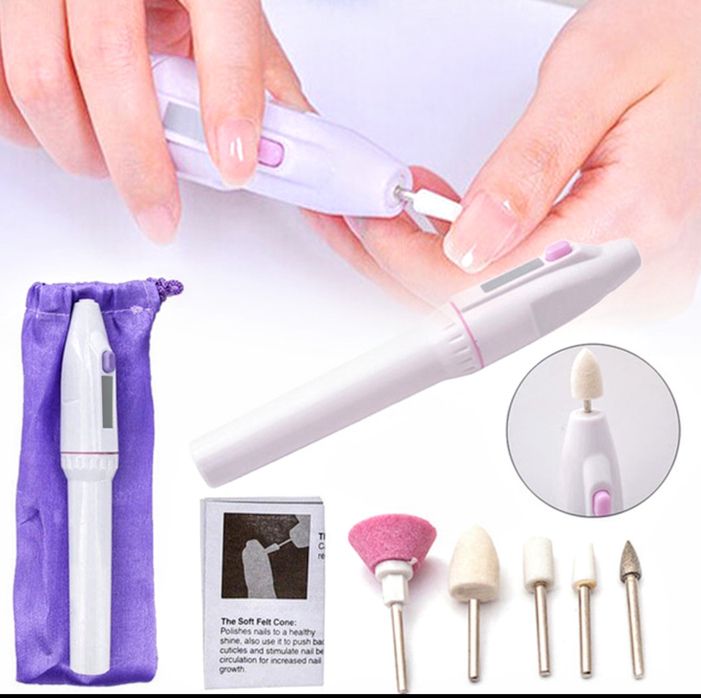 SIÊU RẺ MÁY MÀI MÓNG TAY MÓNG CHÂN ĐA NĂNG TIỆN DỤNG TẶNG 5 ĐẦU MÀI HÀNG CHẤT LƯỢNG