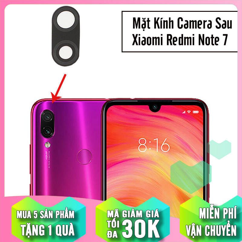 Mặt kính thay thế camera sau cho Xiaomi Redmi Note 7