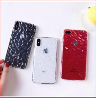 Ốp Vân Kim Cương Silicon 3D Trong Suốt cho Iphone 6Plus