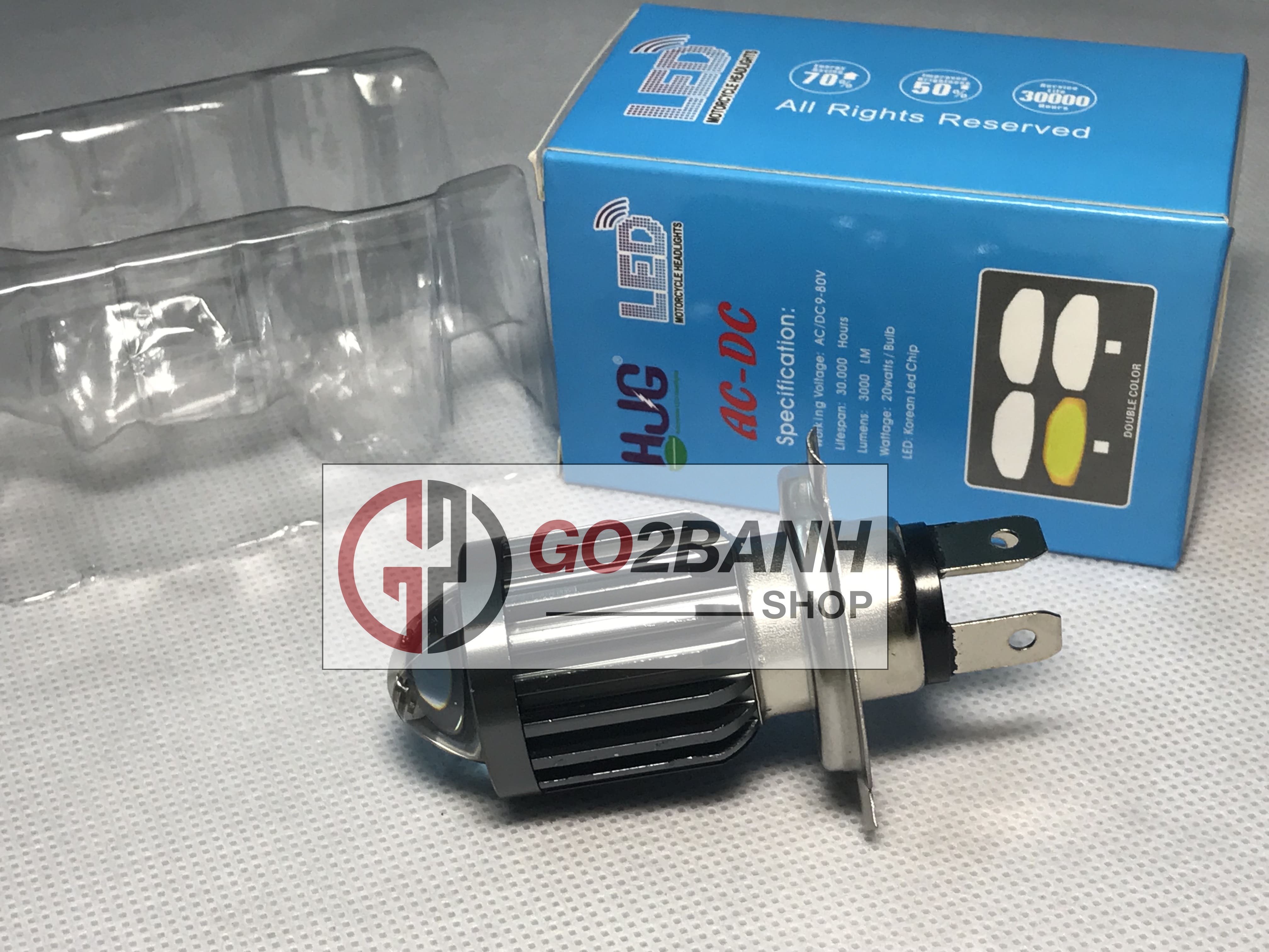 Bóng đèn led pha HJG bi cầu Winner, Exciter, Sirius, Future Fi 125, Wave Rs, Airblade 110/125, Vision loại tốt