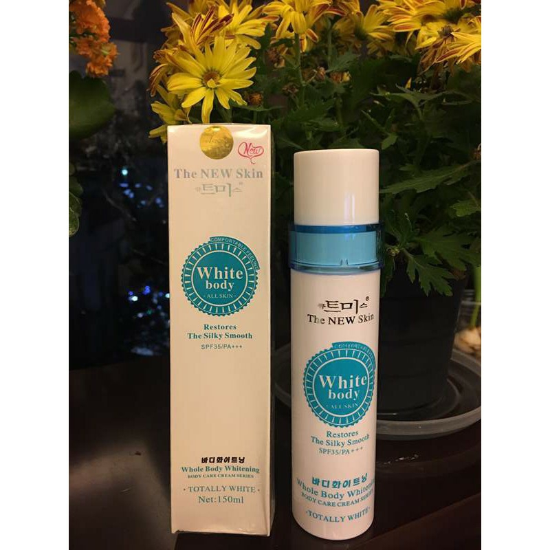 Xịt chống nắng trắng da Body The New Skin