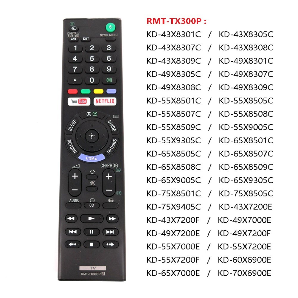 Sony TX300P - Remote điều khiển tivi truyền hình Sony smart thông minh thông dụng nhất RMT-TX300P (như Zin)