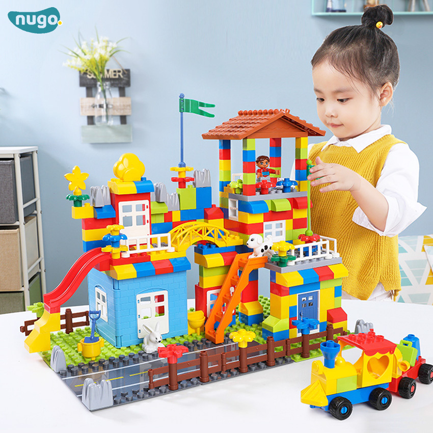 [GIẢM100K ] Bộ LEGO KIDS HOUSE 238PCS  ngôi nhà mơ ước cho bé nhựa nguyên sinh ABS AN TOÀN có đế đi kèm, Phân phối bởi NUGO