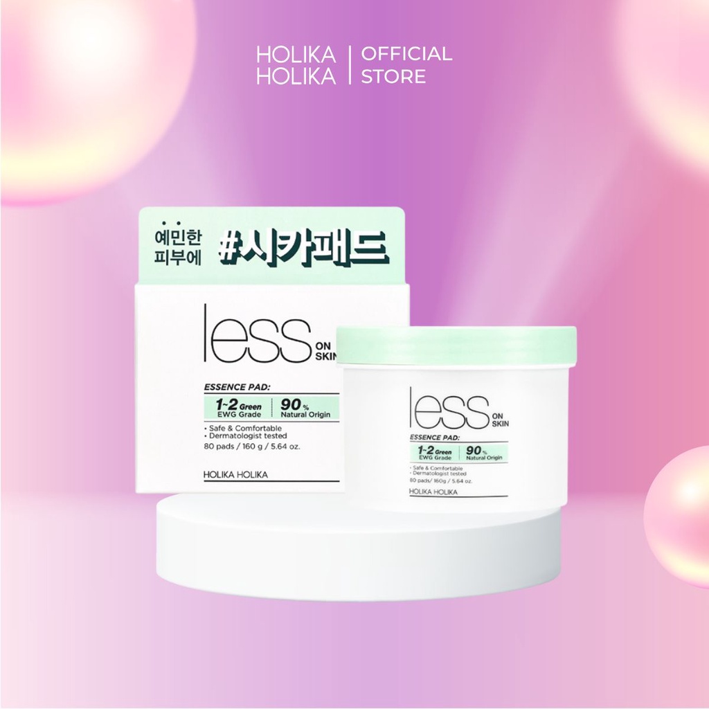 [Siêu Sale Cận Date] Miếng Đắp Mặt Hàn Quốc Holika Holika Less on Skin Cấp Ẩm Se Khít Lỗ Chân Lông Kiểm Soát Bã Nhờn Hiệu Quả 80 Miếng