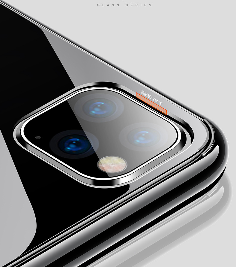 [HCM]Combo Ốp Lưng Kính Cafele trong suốt cho iPhone 11/ iphone 11pro/ iphone 11pro Max cao cấp