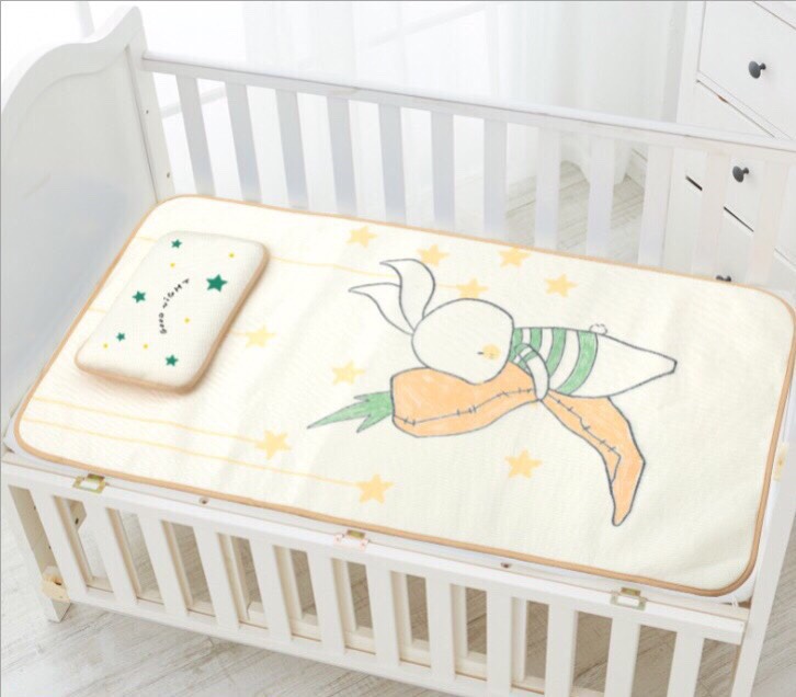 EMMAKIDS - Set Chiếu Lụa Điều Hoà Kèm Gối Thảo Dược Cho Bé 60x110cm