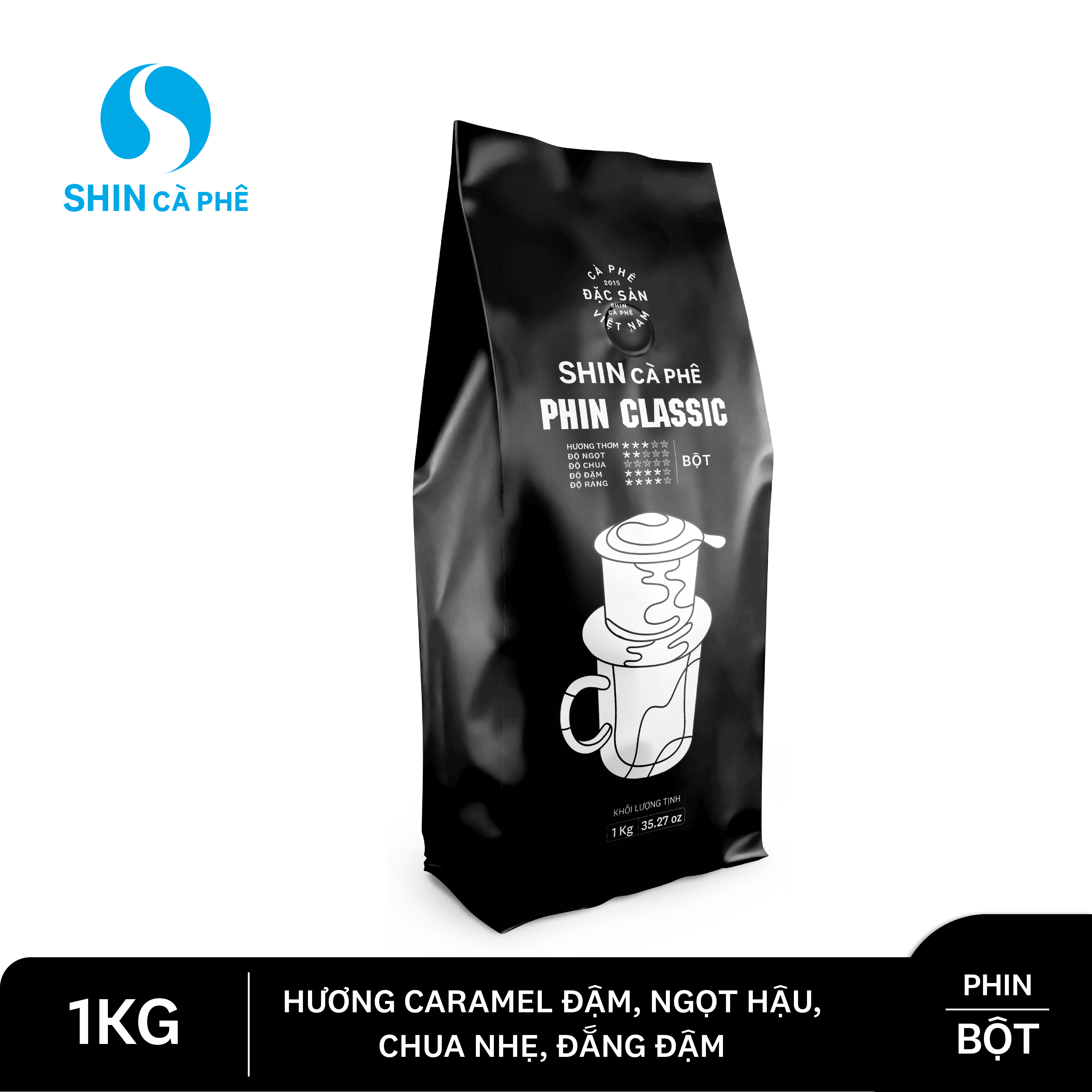 Shin cà phê - phin classic 1kg - cà phê nguyên chất