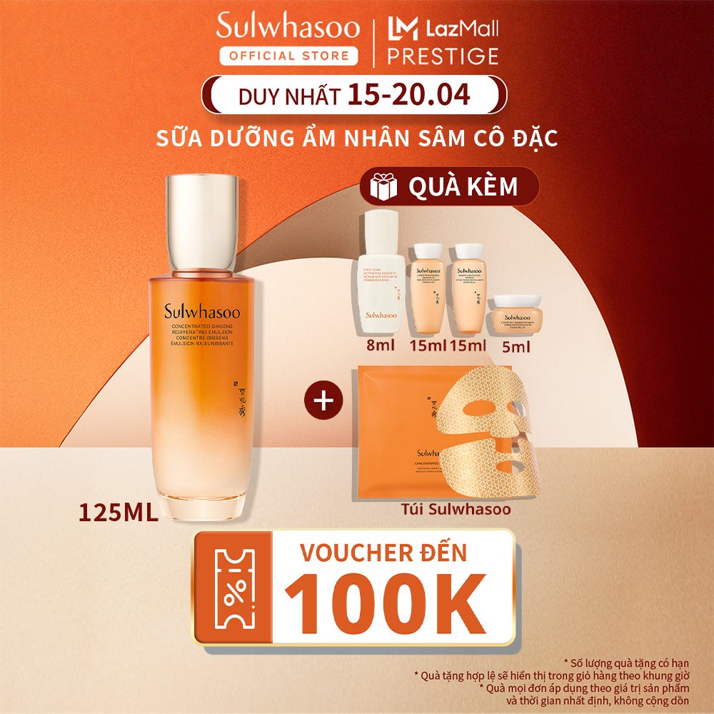 Sữa Dưỡng Nhân Sâm Ngăn Ngừa Lão Hóa Da Sulwhasoo Concentrated Ginseng Rejuvenating Emulsion 125ml