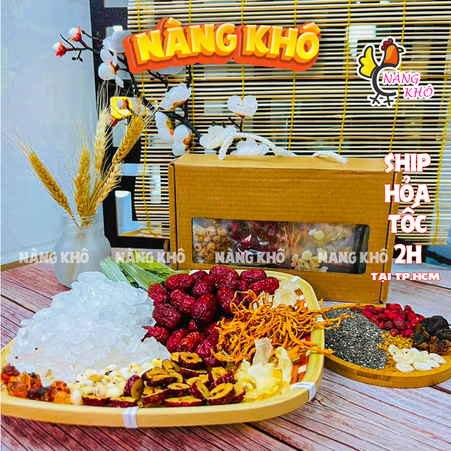 500Gr Set Chè Dưỡng Nhan Tuyết Yến 14 Vị tốt cho người ăn kiêng, giảm cân từ Nàng Khô | Set Nguyên Liệu Nấu 20 - 30 Chén