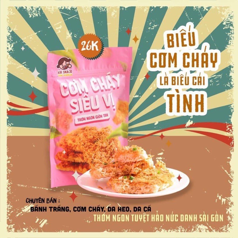 Cơm cháy siêu vị abi - abi snack - giá gốc