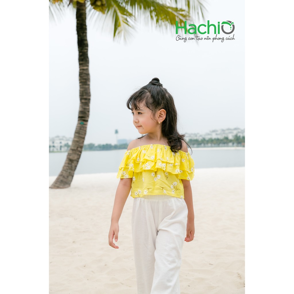 Áo croptop bé gái, Áo croptop hở vai nhún bèo
