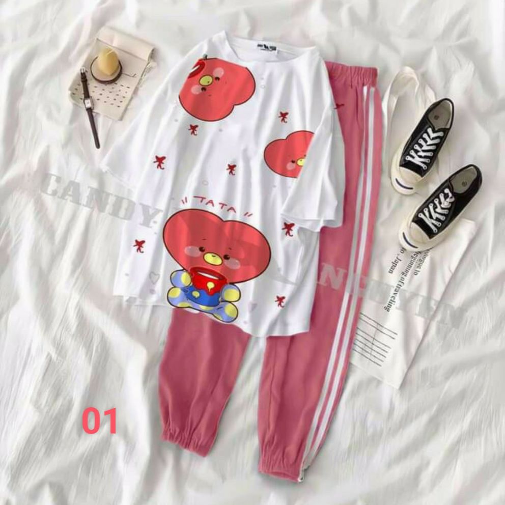 Set nguyên bộ thun cực chất xinh xắn cho bạn gái