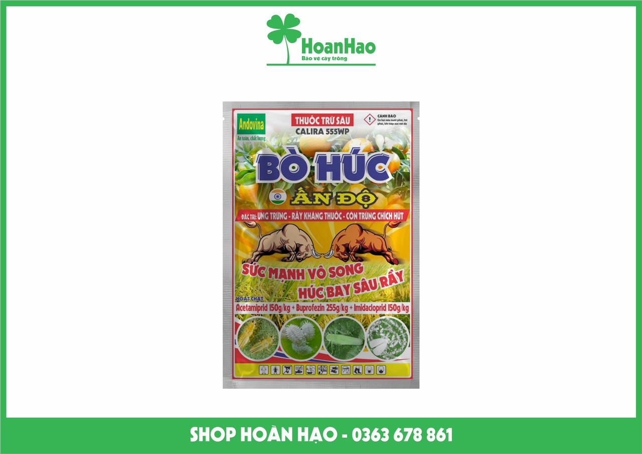 Bò húc 100gr - thuốc trừ sâu: rầy xanh, bọ trĩ, rầy phấn trắng, rệp sáp, rầy bông, bọ xít muỗi