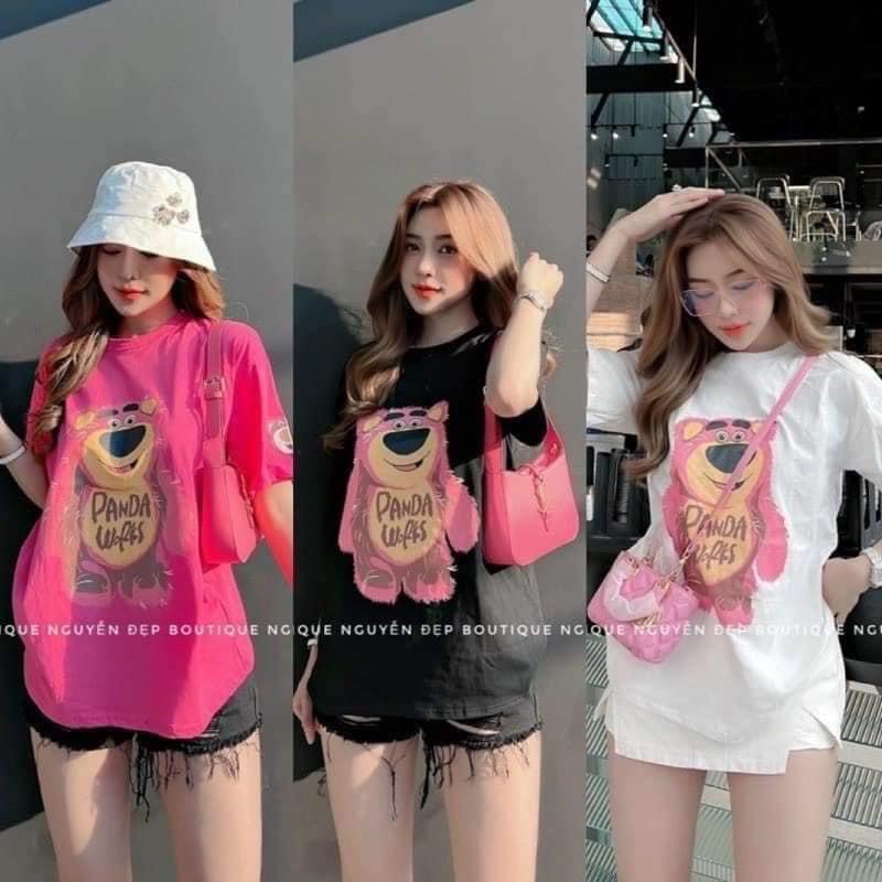Áo phông gấu Chất cotton fom thụng ,ln