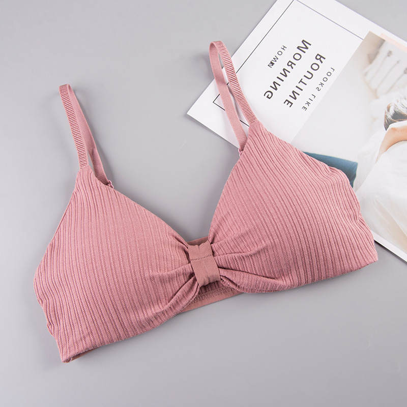 Áo bra nữ thắt nơ cotton nâng ngực hai dây đi biển sexy gợi cảm cao cấp AL67
