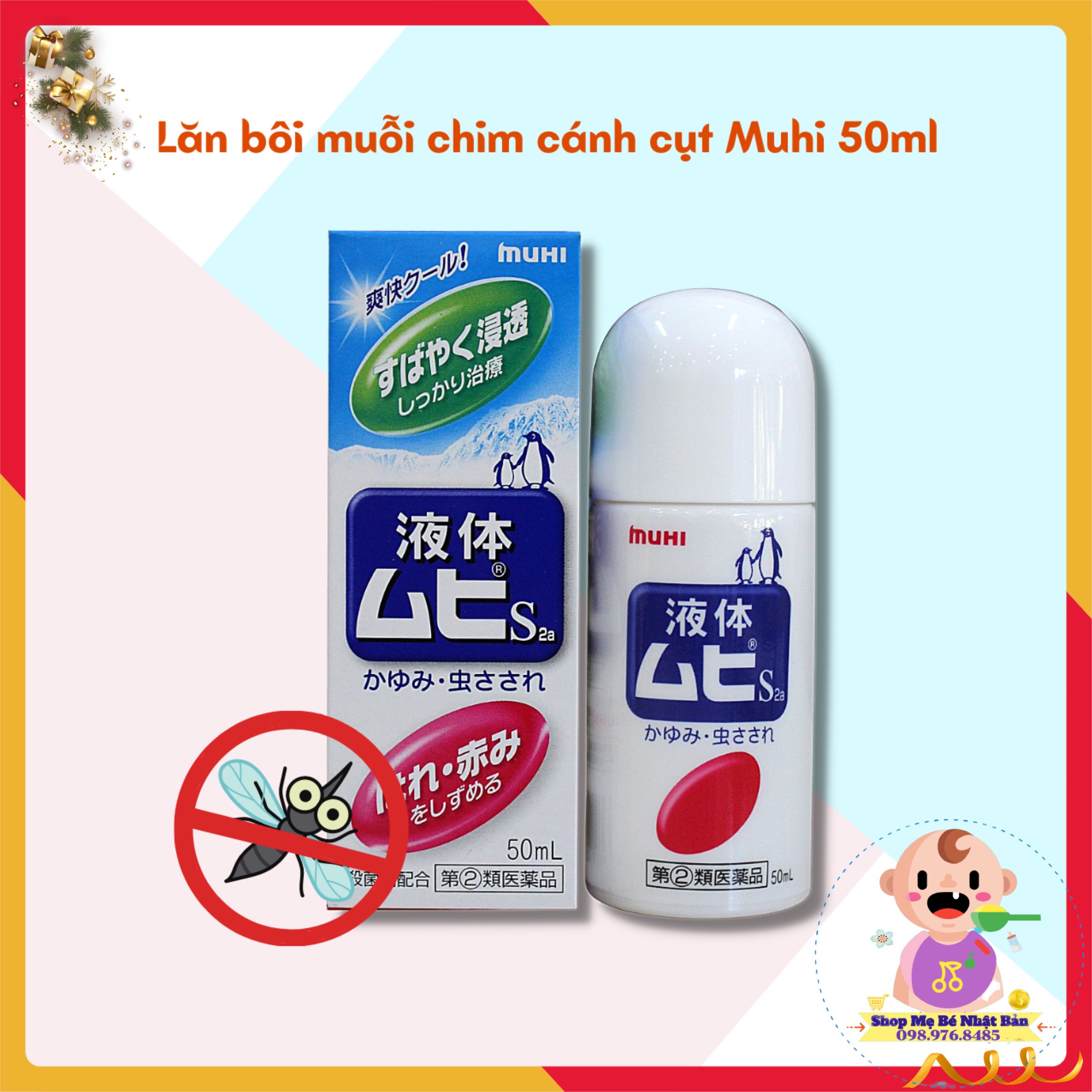 Lăn bôi muỗi muhi chim cánh cụt 50ml - ngăn ngừa muỗi đốt, côn trùng cắn