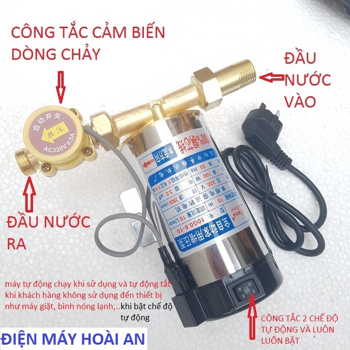 máy bơm tăng áp dùng cho bình nóng lạnh,máy giặt,sen vòi,......( loại tốt )