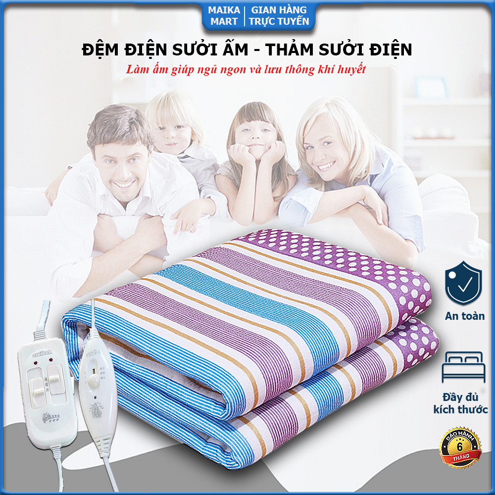Vải Nỉ - Đệm Sưởi Điện Làm Ấm - Giúp Ngủ Ngon -Nhiều Kích Thước- chăn điện, đệm điện sưởi; nệm điện; chăn sưởi. Maika Store