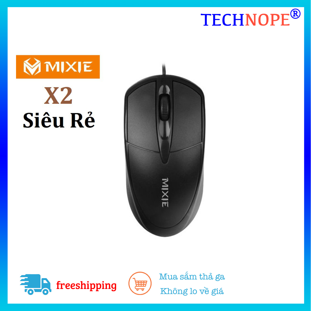 Chuột Mixie X2 có dây - Chính Hãng bảo hành 12 tháng