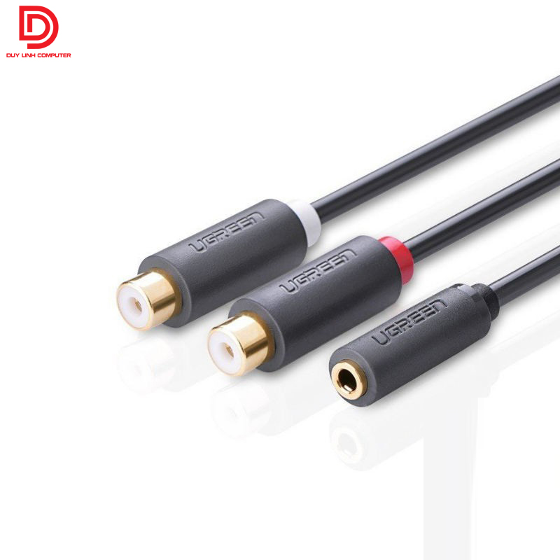 Cáp chuyển đổi audio 3.5mm to 2 đầu rca chính hãng ugreen 10562