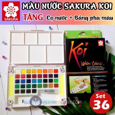 Màu nước Sakura Koi dạng nén set 36 màu