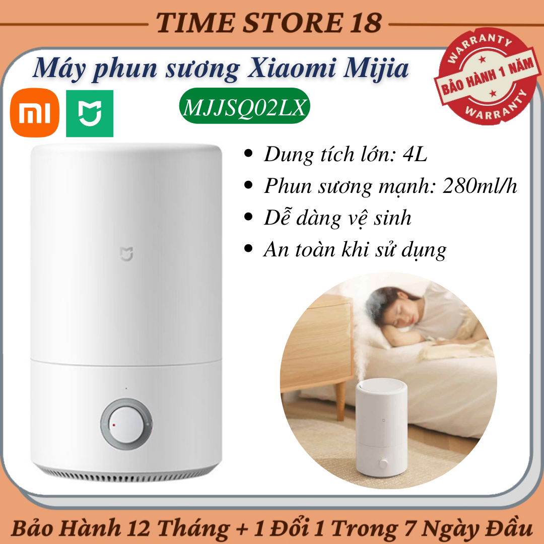 Máy phun sương tạo ẩm Xiaomi Mijia MJJSQ02LX dung tích 4L, công nghệ thông minh kết hợp xông tinh dầu, làm sạch nước, kháng khuẩn UV 99%, không gây ồn ào, sử dụng cho văn phòng và gia đình