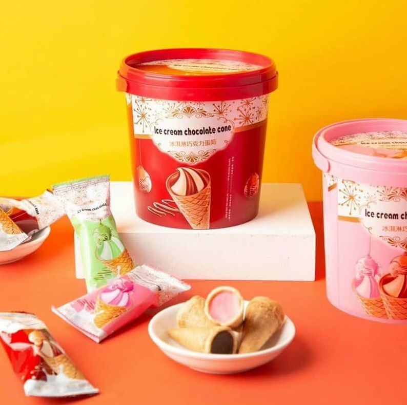 BÁNH KEM ỐC QUẾ.Bánh ốc quế nhân kem. bánh kem ốc quế đủ vị. ăn siêu mê giao vị ngẫu nhiên. Shop bách hóa HÀ THỦY