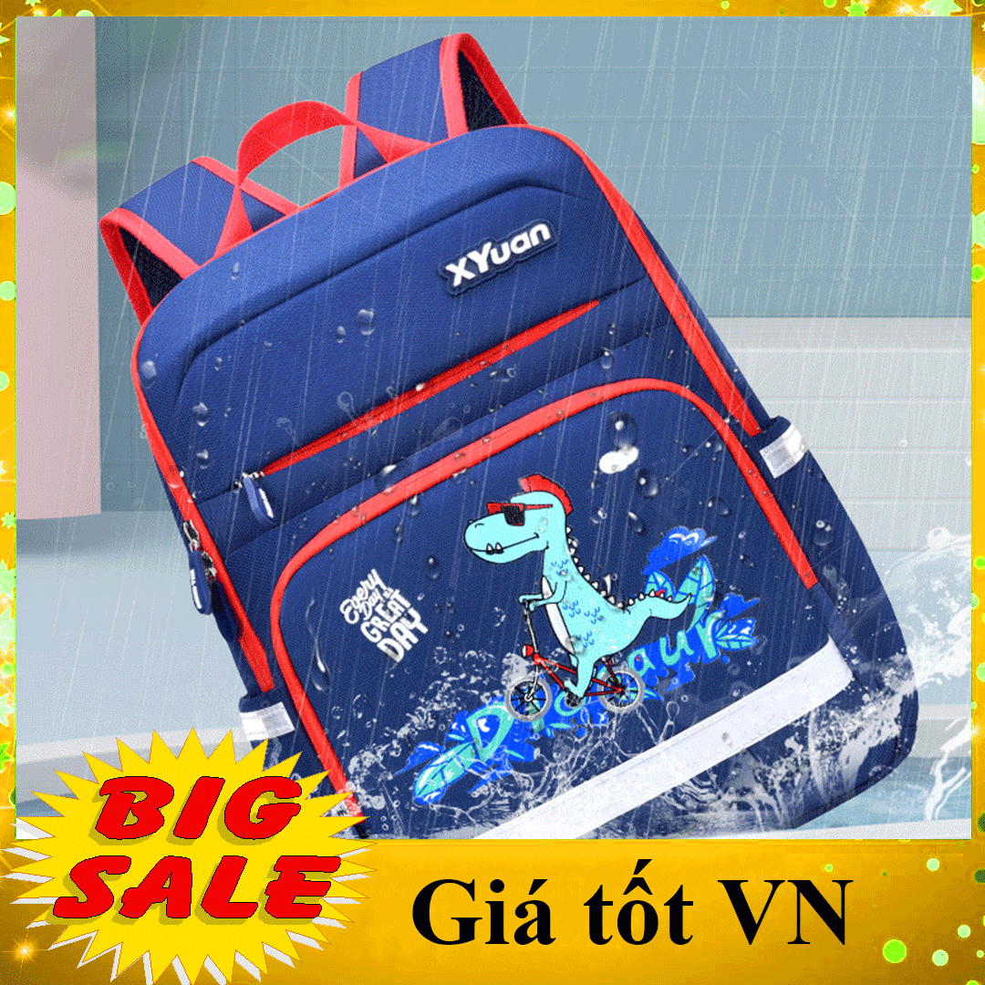 [HÀNG ĐẸP] Balo học sinh tiểu học hình khủng long cho bé trai cấp 1, 2, cặp sách dáng hộp tiểu trung học