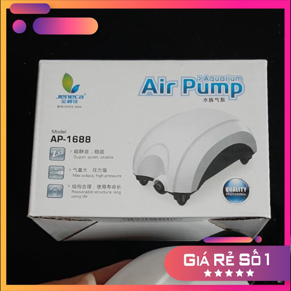 Máy sủi oxi 1 vòi jeneca ap-1688 máy sủi oxy giá rẻ