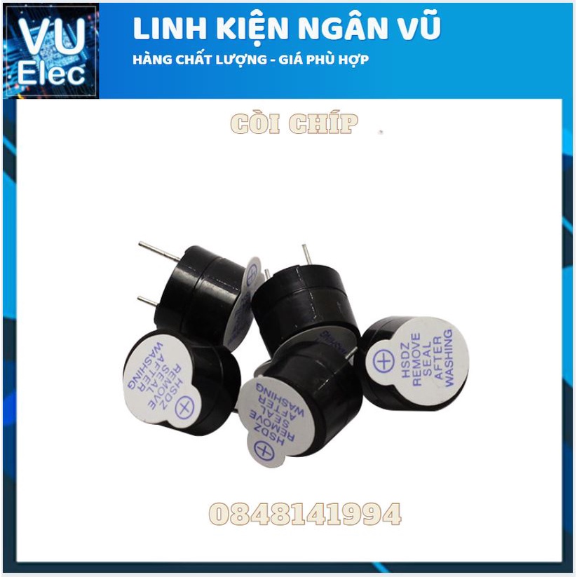 Còi chíp 3v-5v-12v 9.5x12mm