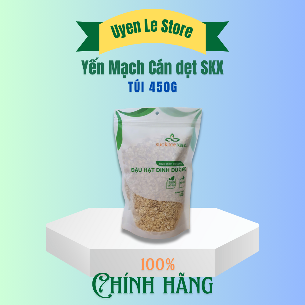 Yến mạch nguyên hạt cán dẹt Sức Khỏe Xanh - Hàng chính hãng, nhập khẩu từ Úc