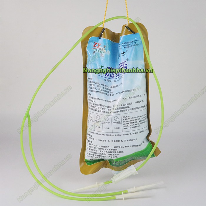 Túi dịch truyền cứu cây màu xanh 1lít