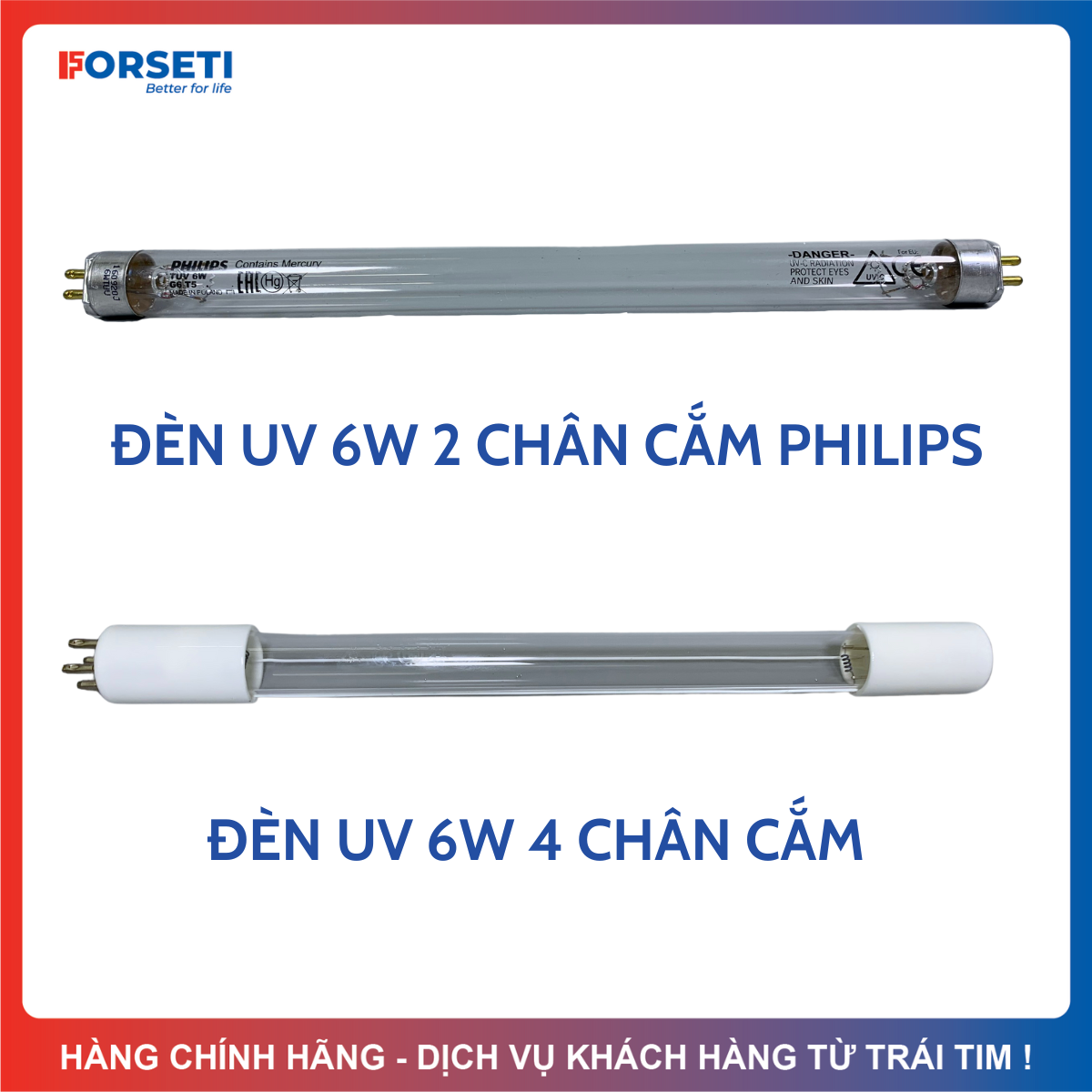 Bóng đèn uv 6w diệt khuẩn dùng cho máy lọc nước