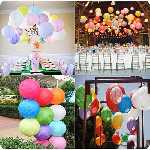 10 Đèn lồng vải size 20cm ( loại nhỏ đủ màu chống nước ). Đèn lồng Hội An hàng chất lượng giá rẻ.