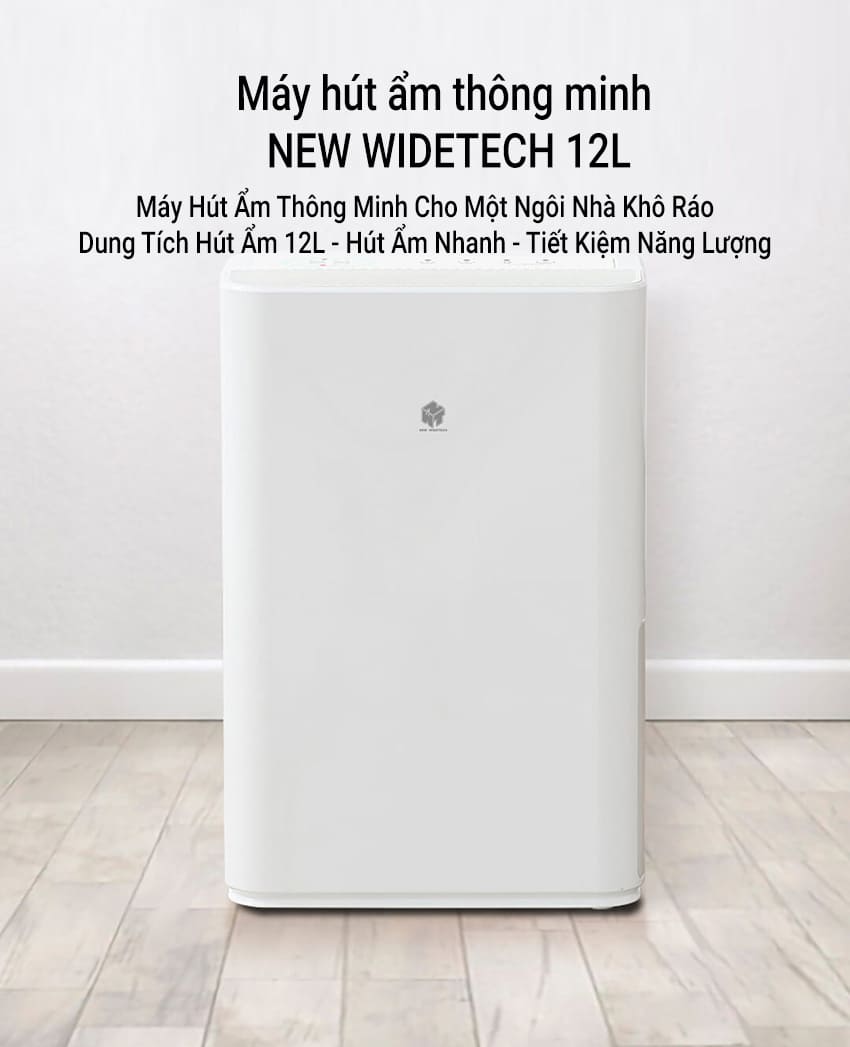 Máy hút ẩm xiaomi - hút ẩm phòng - chống nấm mốc new widetech 12l