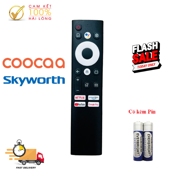 Remote Điều khiển cow thường TV Skyworth Coocaa (HÀNG KHÔNG GIỌNG NÓI )Hàng CHẤT LƯỢNG CAO TẶNG PIN