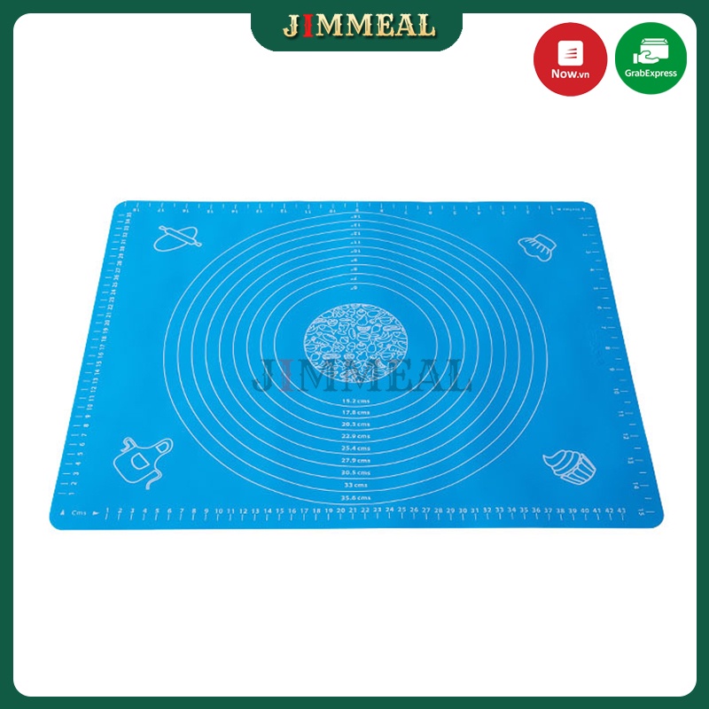 Tấm lót nhào bột, thảm nhào bột làm bánh silicon chống dính 40x50cm