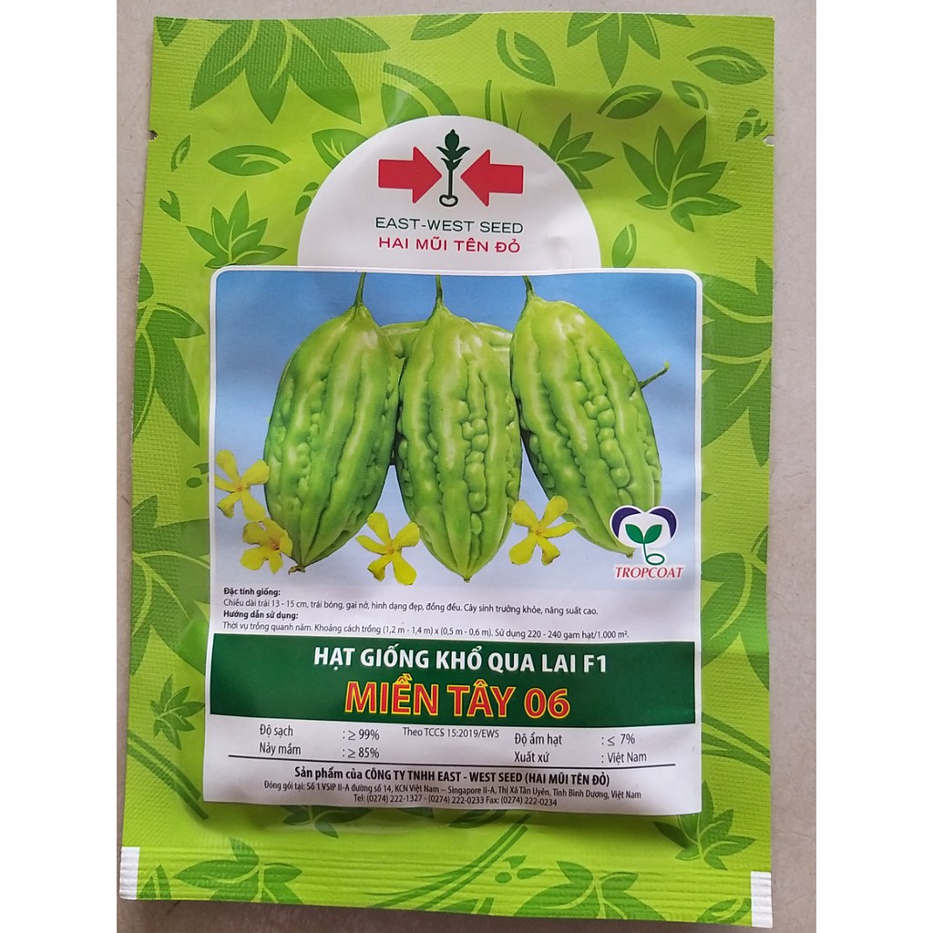 Hạt giống khổ qua lai F1 miền tây 06 Hai Mũi Tên Đỏ gói 20g