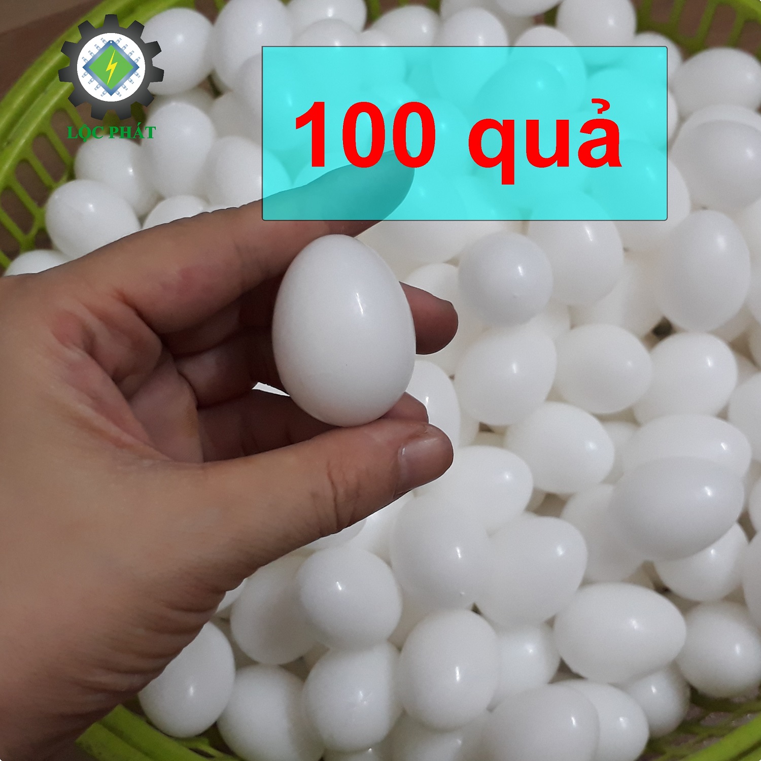 Trứng bồ câu giả bằng nhựa đặc 100 quả cho chim ấp cb100trd