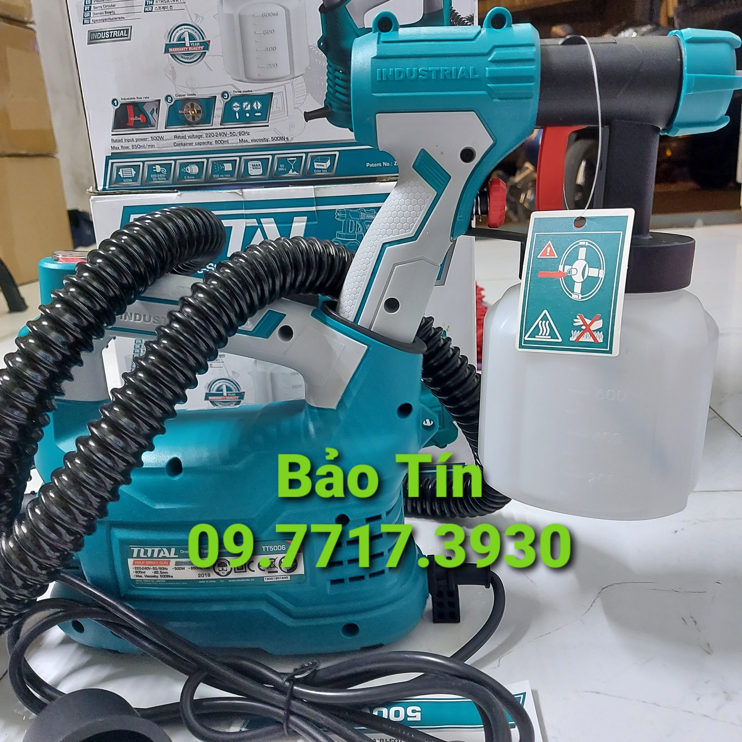 Máy phun sơn 500w total tt5006 phun sơn điện máy phun sơn