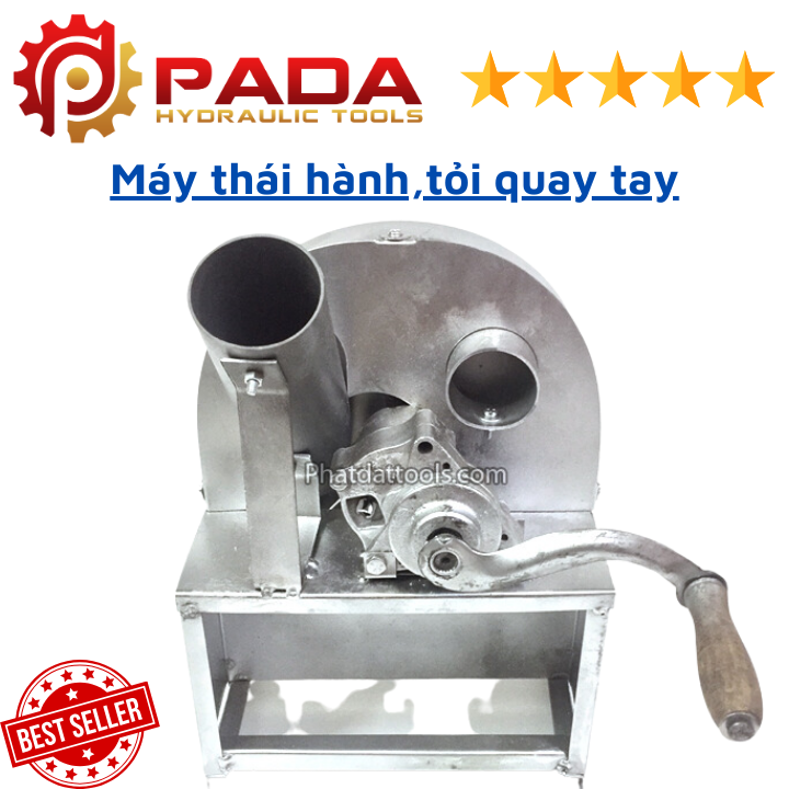 Máy thái hành,tỏi quay tay