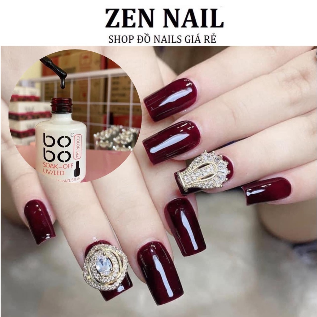 Sơn gel bobo thạch đỏ vang mã 28 - màu sơn được chị em săn lùng 2021