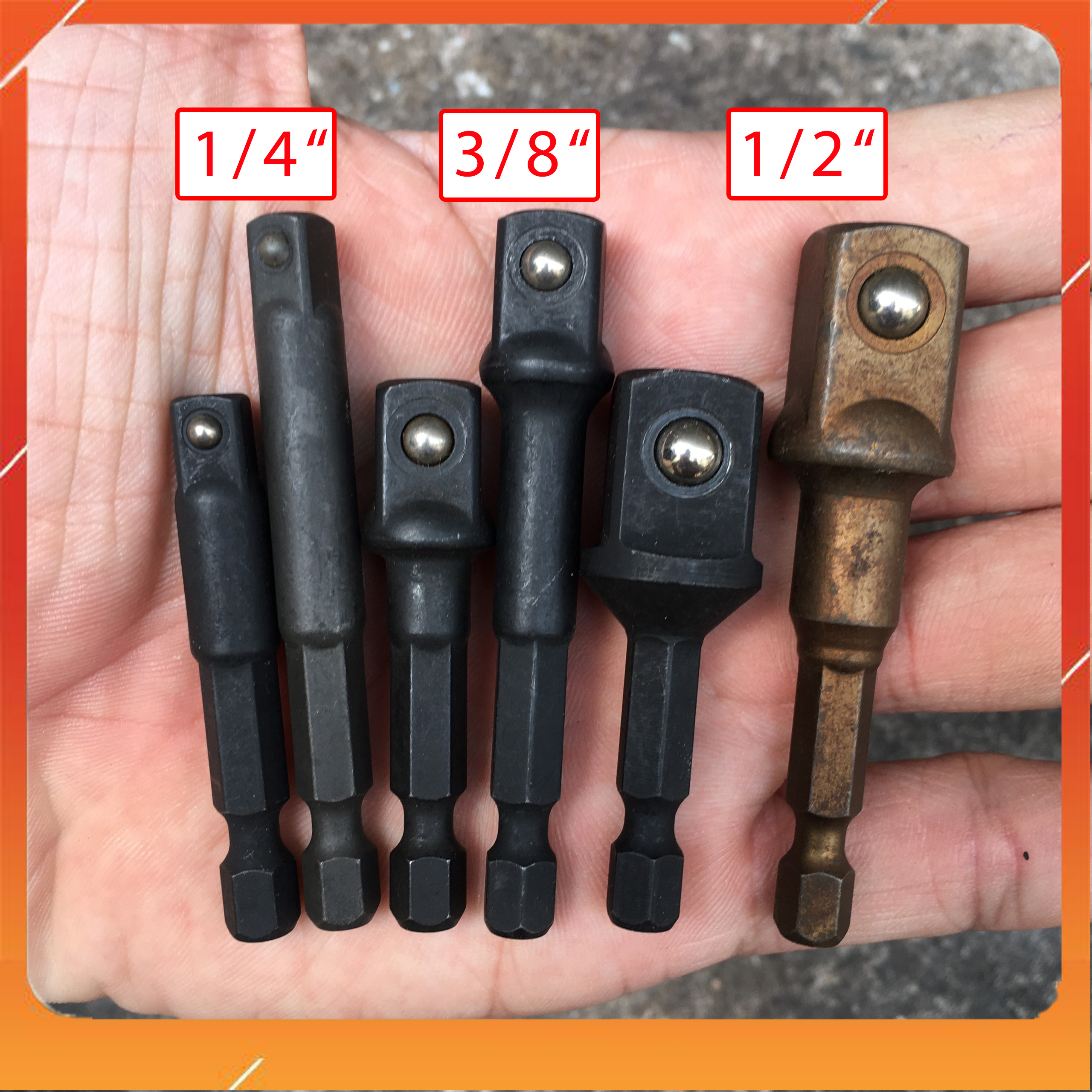 Đầu Chuyển Bắn Vít Sang Bulong 1/2" 3/8" 1/4" - Hàng Xịn Thép Xịn