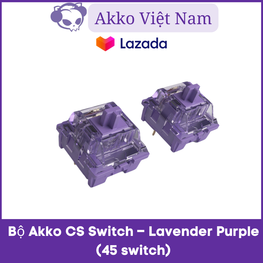 Bộ switch bàn phím cơ akko cs switch – lavender purple