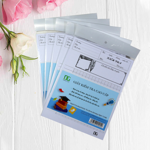 Giấy kiểm tra 4 ô ly trắng dày viết êm không lem, kẻ sẵn tiện lợi cho học sinh, 12 tờ đôi GKTL1-04 Green Art - Hàng chính hãng
