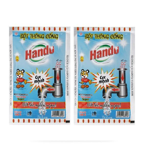 Bộ 2 gói bột thông cống nội địa hando 100g bt56