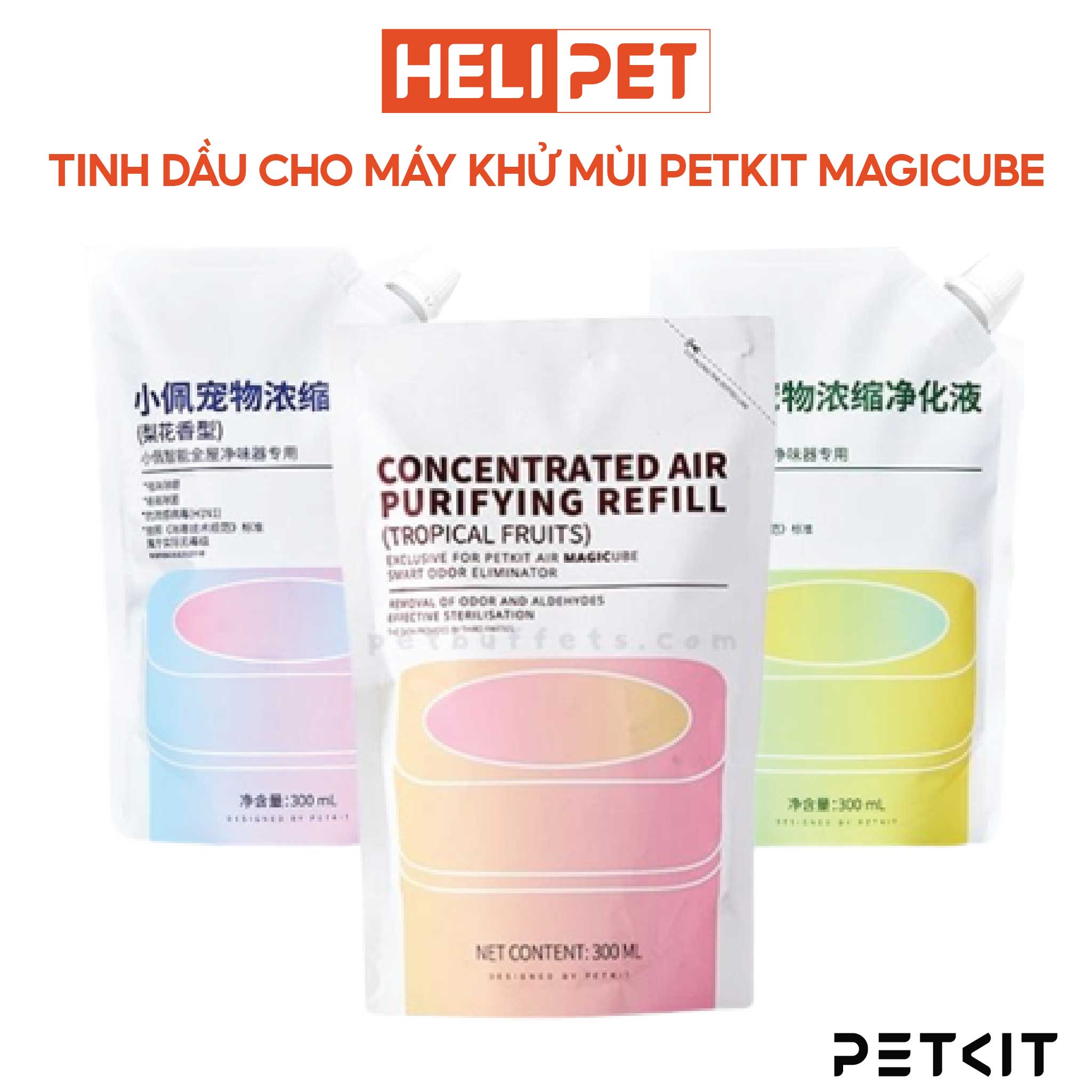 Tinh dầu, dung dịch khử mùi hôi phân mèo, khử khuẩn cho máy petkit magicube- helipet