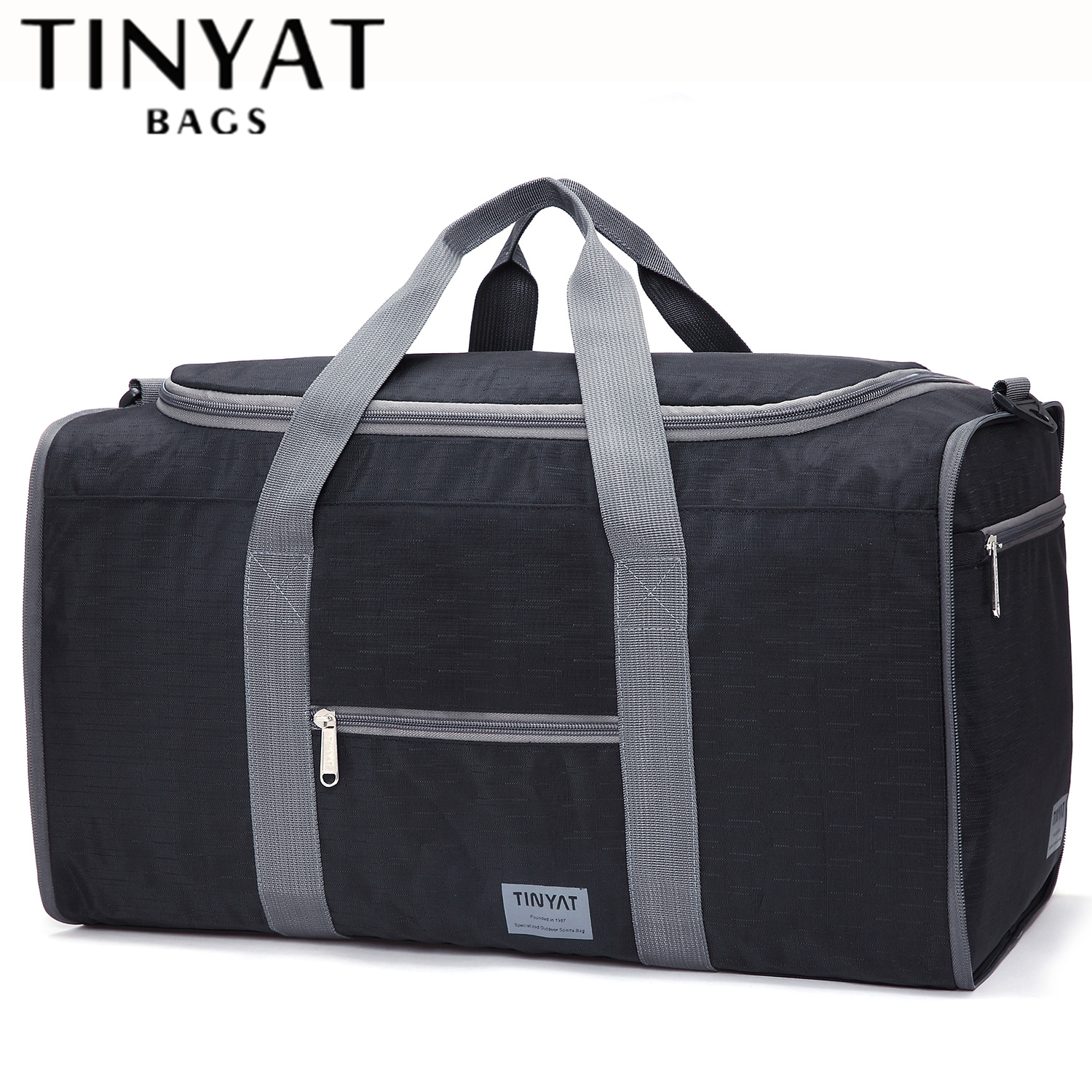 TINYAT Du Lịch Túi Du Lịch Túi, Có Thể Gập Lại Weekender Túi Xé Kháng Packable Túi Vải Thô Cho Nam Giới Phụ Nữ