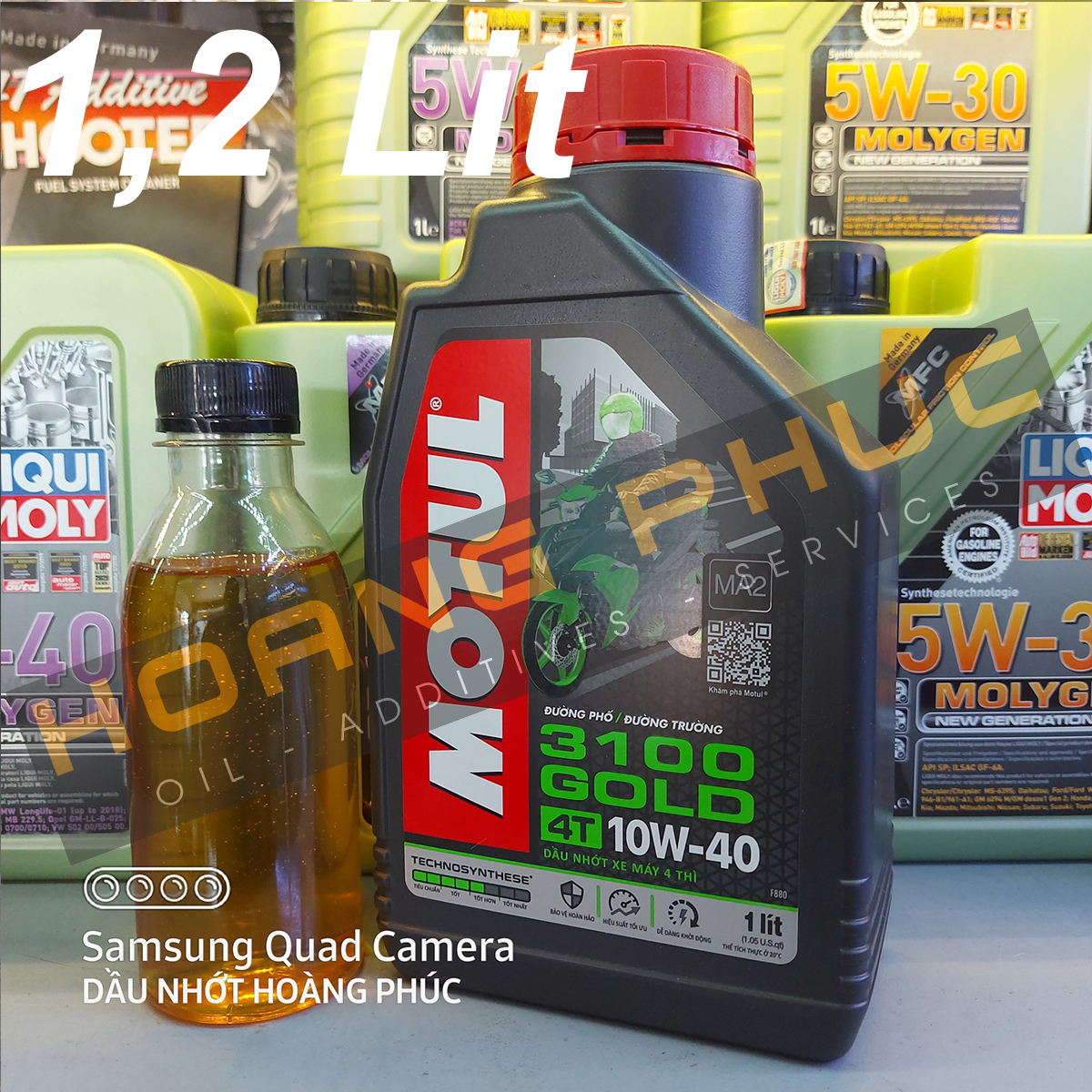 [HCM] [MỚI] 1,2L nhớt MOTUL 3100 GOLD 10W40 cho xe HONDA Winner 150, Winner X, Sonic, CBR150